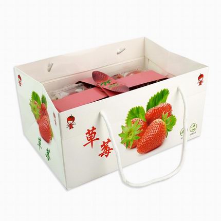 (每日秒杀)红霞草莓双盒礼袋装450g*2